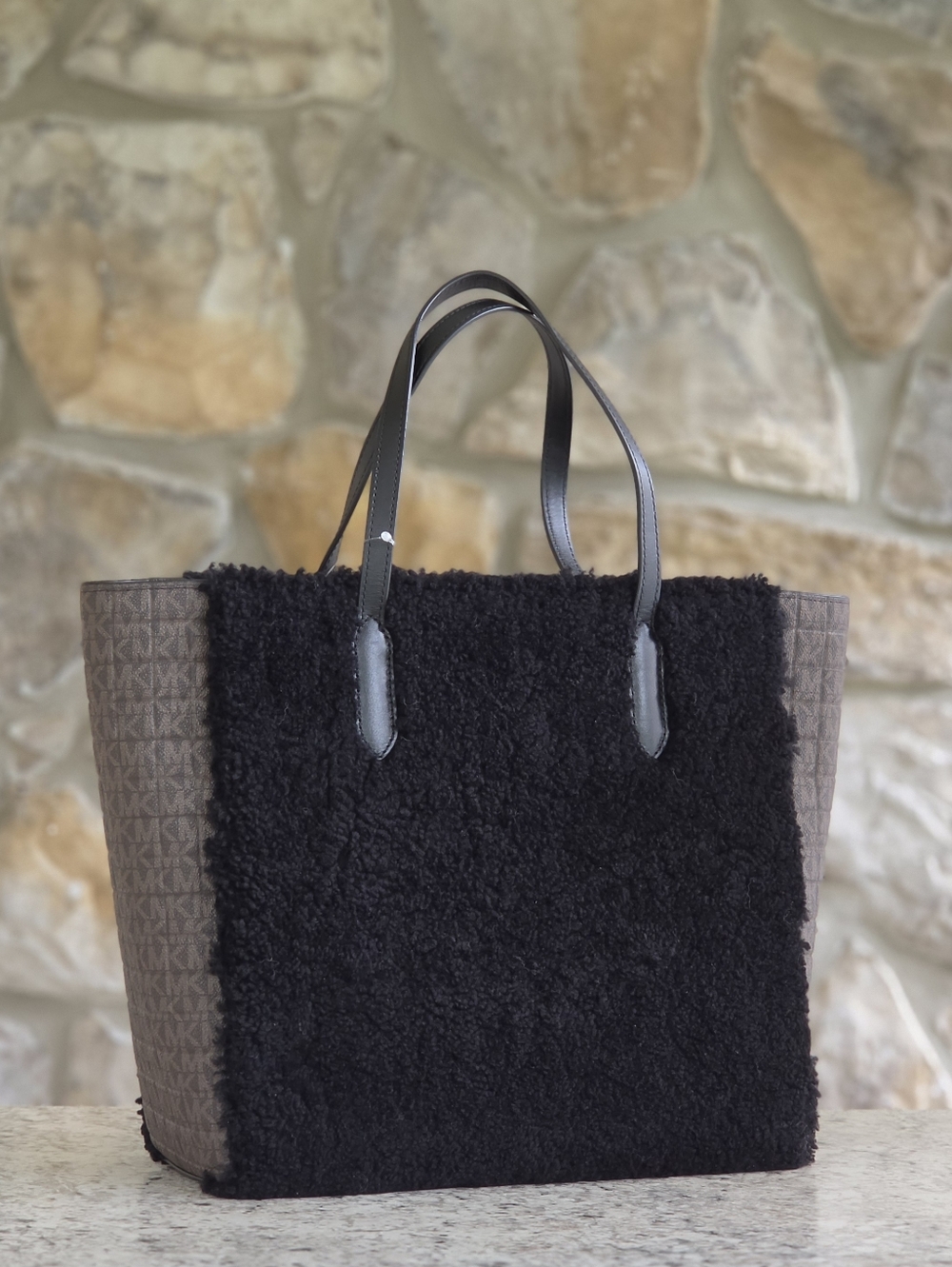 Michael Kors Sinclair Fur Logo Large Tote